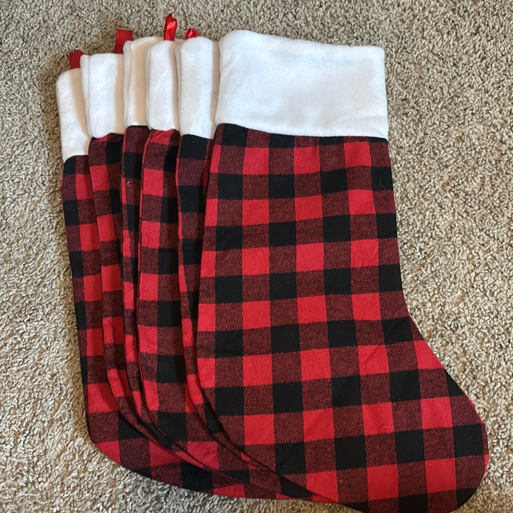 6 pk Plaid Stockings